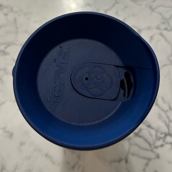 Lilly Pulitzer Blue & Gold Elephant Print Travel Mug Cup Tumbler - Picture 6 of 8